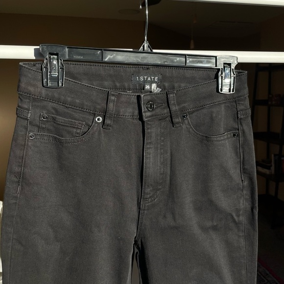 1. State | Revolve Black Flare Raw Edge Jeans - Picture 6 of 7